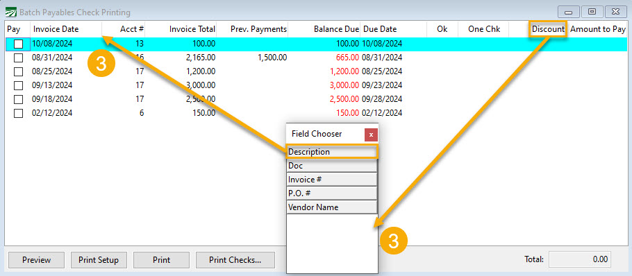 Batch Payables Check Printing