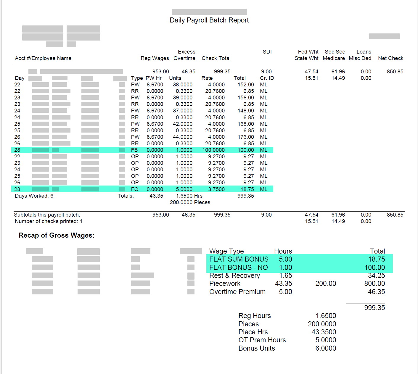 How to Enter a Bonus in a Single Pay Period