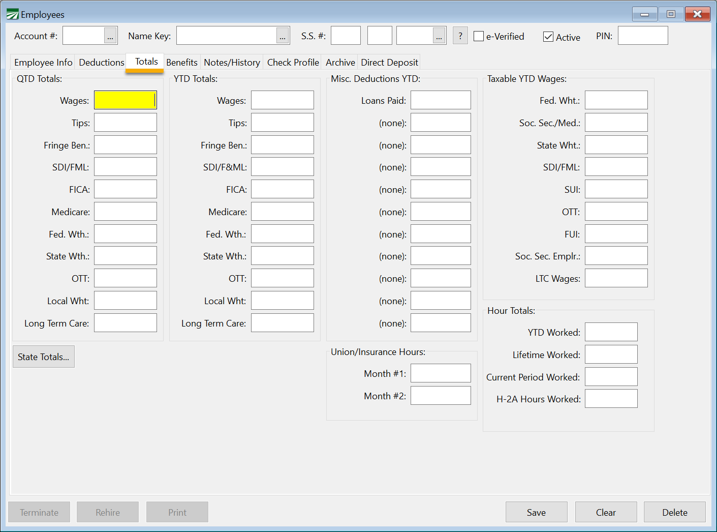Pyrol Tab Totals Tab