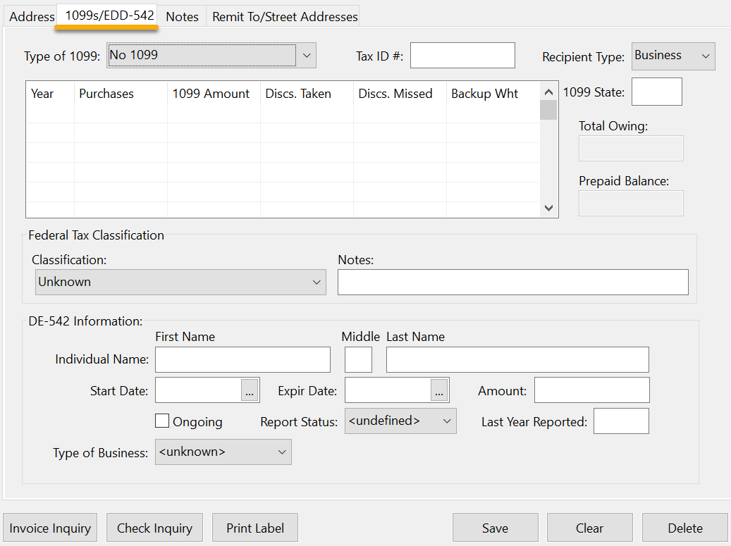 State Form 54092 Example Vendors